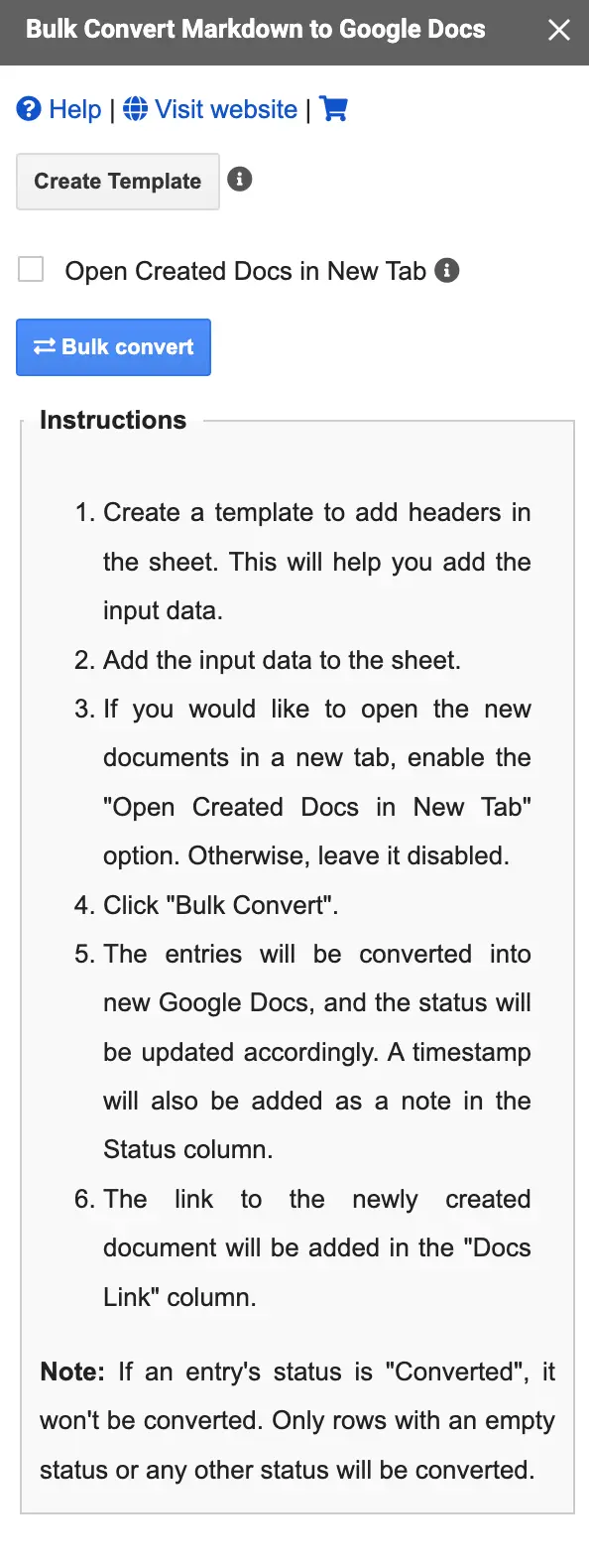 Bulk Convert Markdown to Google Docs