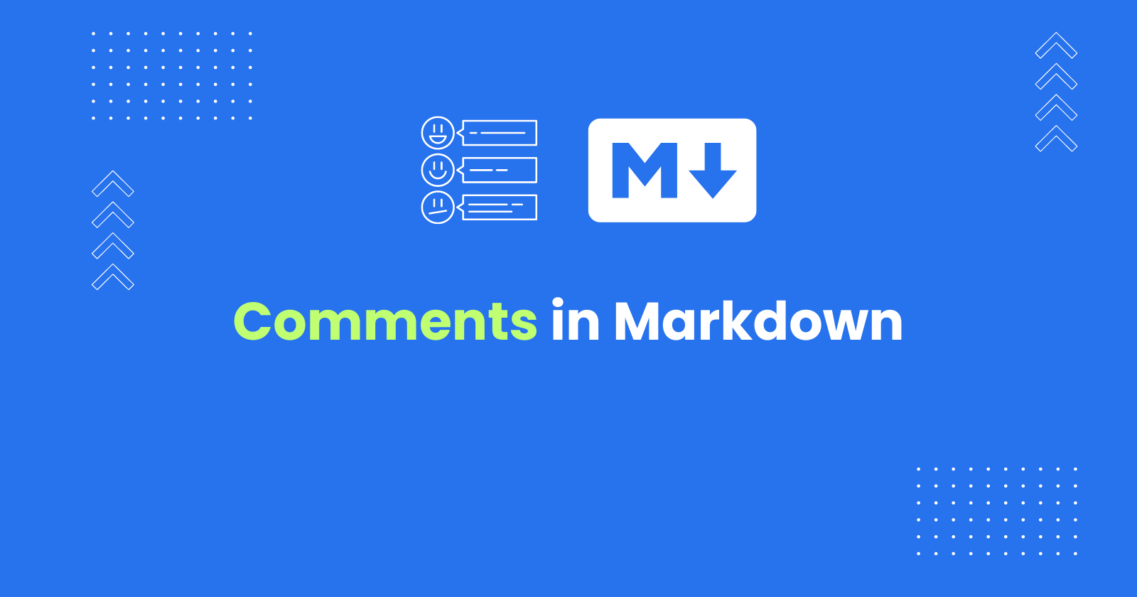 Comments in Markdown