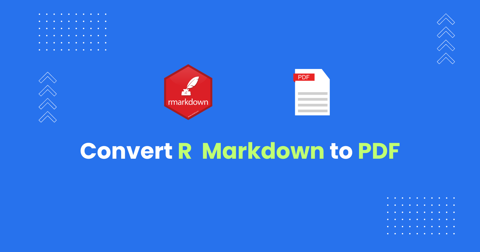 Convert R Markdown to PDF